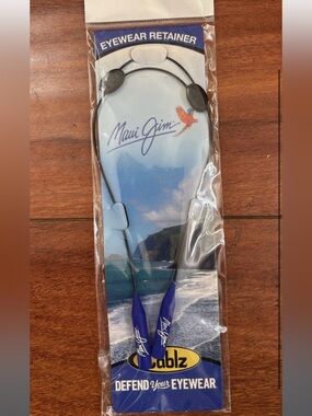 Maui Jim Blue Sunglass Retainer with Logo Accent- NWT